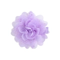 Pince à cheveux fleur en mousseline violette de 6cm avec paillettes dorées pour filles - Violet (8)