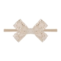 Cream white lace bow baby headband with stretchy nylon strap for infants and toddlers - Off-White Lace Style (8)