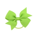Nœud papillon vert en ruban gros-grain avec élastique pour bébés et fillettes - Vert Herbe (20)