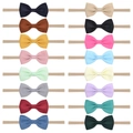Lot de 16 bandeaux pour bébé avec nœuds colorés et nylon élastique doux pour filles - Mélange de 16 Couleurs