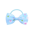 Nœud pour cheveux en ruban gros-grain bleu ciel avec motif marguerites et pois colorés - Style Marguerite Bleu Ciel (12) / Ensemble de 20 Pièces