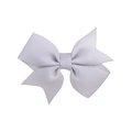 White grosgrain ribbon bow hair clip with textured fabric for girls and toddlers - Creamy White (017)