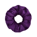 Grape purple velvet oversized hair scrunchie with soft plush texture and elastic band - Grape Purple (26)