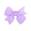 Charming lavender grosgrain ribbon bow hair clip for girls with ribbed texture detail - Lavender Purple (25)