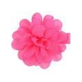 Pinza para el pelo con flor de gasa rosa brillante y clip de cocodrilo forrado de cinta - Estilo de Flor Rosa Brillante (14)