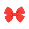 Vibrant red grosgrain ribbon bow hair clip for girls with ribbed texture and classic design - Bright Red (12)