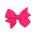 Detailed view of peach pink grosgrain ribbon swallowtail bow hair clip for girls - Peach Pink (30)