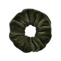 Dark green velvet scrunchie made of premium gold velvet fabric with soft elastic band - Dark Green (32)