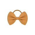Ginger yellow grosgrain ribbon bow hair tie with high elastic band for girls - Ginger Yellow (2)