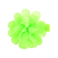 Neon green chiffon flower hair clip with ribbon-wrapped bow for girls - Lime Green (20)