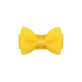 Bright yellow 3cm grosgrain ribbon bow hair clip for toddlers and pets - Bright Yellow (10)