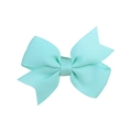 Handmade mint green grosgrain ribbon bow hair clip for toddlers and young girls - Apple Green (34)