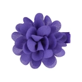 Cute dark purple chiffon flower hair clip with fabric covered metal pin for girls - Dark Purple (26)