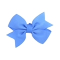 Detailed view of light blue grosgrain ribbon bow with high-quality textured fabric weaving - Light Blue (36)