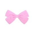 3.6 inch pink linen bow hair clip for children with classic knotted design and soft fabric - Pink (13)