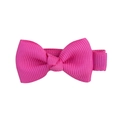 Lazo para el pelo de cinta grosgrain hecho a mano en color fucsia para niñas con clip - Rojo Rosado (29)