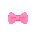 Pink grosgrain ribbon bow hair clip with double-layer design for kids and pets - Bright Pink (13)