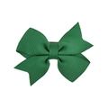 Forest green grosgrain ribbon bow hair clip with swallowtail design for children - Forest Green (39)