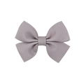 Close-up of lilac grosgrain ribbon hair bow showing horizontal ribbed texture - Pale Purple (23)