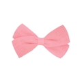 Pinza para el pelo con lazo de algodón rosa y tela texturizada para niñas pequeñas - Rosa Melocotón (27)