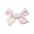 Barrette à nœud en lin abricot clair faite main pour filles au style rustique - Abricot Clair(17)