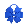 Detail showing the grooved texture and layers of the royal blue grosgrain ribbon hair bow - Royal Blue (6)