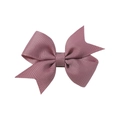 Classic dusky pink grosgrain ribbon bow hair clip with textured weave for girls - Dusty Pink (165)