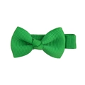Pinza de pelo para niños con lazo de cinta de grosgrain verde hecho a mano y forrado - Verde Hierba (38)