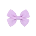 Detailed close-up of a lavender grosgrain ribbon hair bow with ribbed texture - Lavender (25)