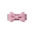 Pink grosgrain ribbon bow hair clip for children with high-quality ribbed texture - Pink (158)