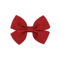 Detailed close-up showing the textured red grosgrain ribbon of a girls hair bow - Red (33)