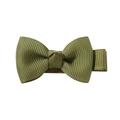 Pinza para el pelo hecha a mano con lazo de cinta grosgrain verde oliva - Verde Oliva (563)