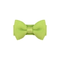 Detail view of 3cm bright neon green grosgrain ribbon bow clip for kids and pets - Lime Green (20)
