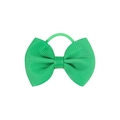 Kids grosgrain ribbon bow hair tie in vibrant green finish for girls accessories - Bright Green (38)
