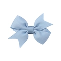 Light blue grosgrain ribbon swallowtail bow hair clip for toddlers and girls - Baby Blue (332)