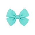 Close-up of mint green grosgrain ribbon bow with fine ribbed texture and detailed weaving - Mint Green (35)