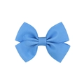 Detail of light blue grosgrain ribbon bow with fine ribbed texture for hair clips - Light Blue (36)
