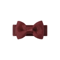 Dark red grosgrain ribbon bow hair clip with textured fabric for kids and pets - Dark Red (33)