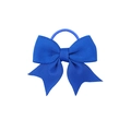 Nœud à cheveux bleu en ruban gros-grain avec élastique pour coiffures de filles - Bleu