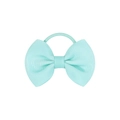 Mint green grosgrain bow hair tie for girls with textured fabric and elastic band - Mint Green (34)