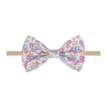 Fascia per capelli neonata con stampa floreale, bacche rosse ed elastico in nylon - Bianco Floreale di Bacche (2)