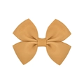Handmade ginger yellow grosgrain ribbon hair bow clip for girls and toddlers - Ginger Yellow (2)
