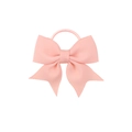 Élastique à cheveux rose avec nœud en ruban gros-grain pour filles avec texture florale - Rose Clair