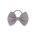 Morandi dark grey grosgrain ribbon bow hair tie with high elastic band for women - Dark Gray (23)