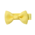 Lazo para el pelo en color amarillo brillante de cinta de falla con clip forrado metal - Amarillo Brillante (640)