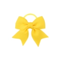 Élastique à cheveux avec nœud en ruban gros-grain jaune vif pour les filles - Jaune Vif