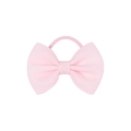Pink grosgrain ribbon bow hair tie with elastic band for girls and women - Pink (24)