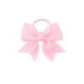 Chouchou fait main avec nœud en ruban gros-grain rose pour filles et élastique durable - Rose