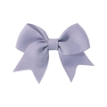 Mini lavender grosgrain ribbon bow hair clip for babies with double-layered design - Light Purple (435)