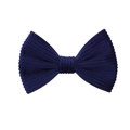 Navy blue corduroy bow hair clip for girls with ribbed texture and classic fabric design - Navy Blue Bow (9)